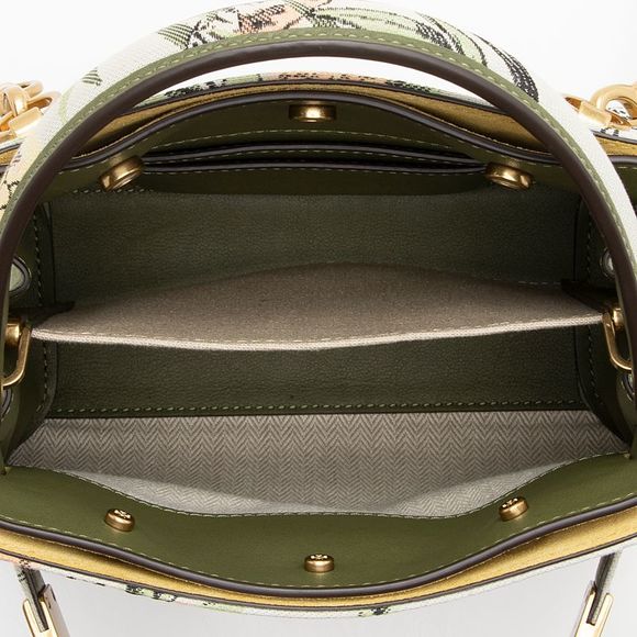 Tory Burch Canvas Lee Radziwill Petite Double Satchel - Picture 6 of 12